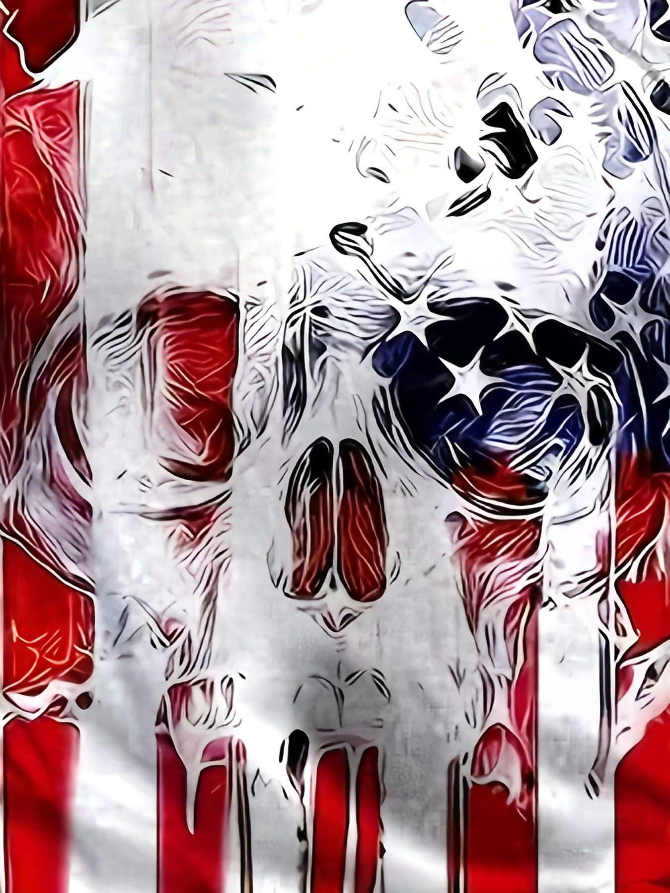 3d Skull & Usa Flag Print, Men's Graphic Design Crew Neck Long Sleeves T-shirt,  Casual Comfy Shirts For Spring Autumn, Men's Clothing Tops Halloween  Costumes - Temu