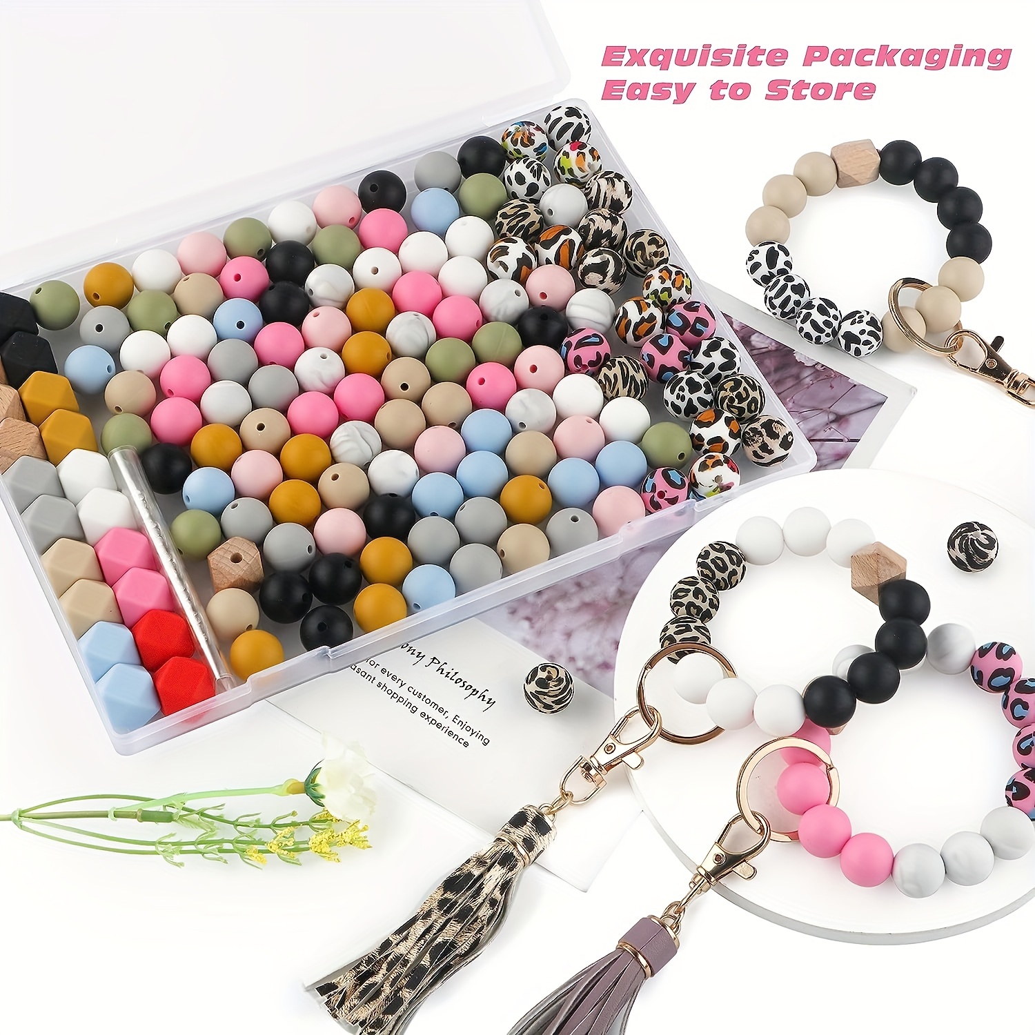 Silicone Loose Beads Diy Necklace Accessories Silicone - Temu