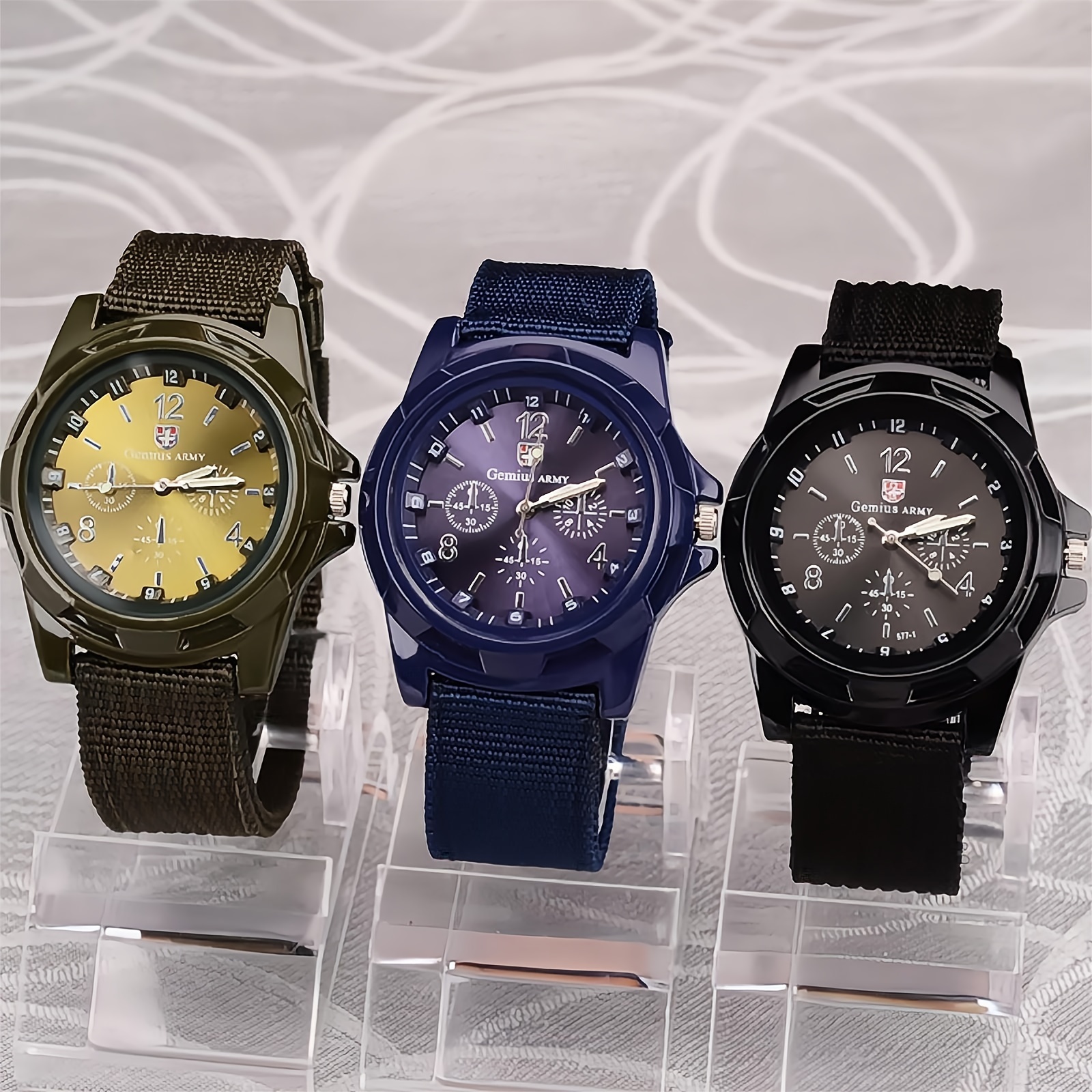 1 Reloj Militar De Nailon Para Hombre Relojes De Cuarzo Para - Temu