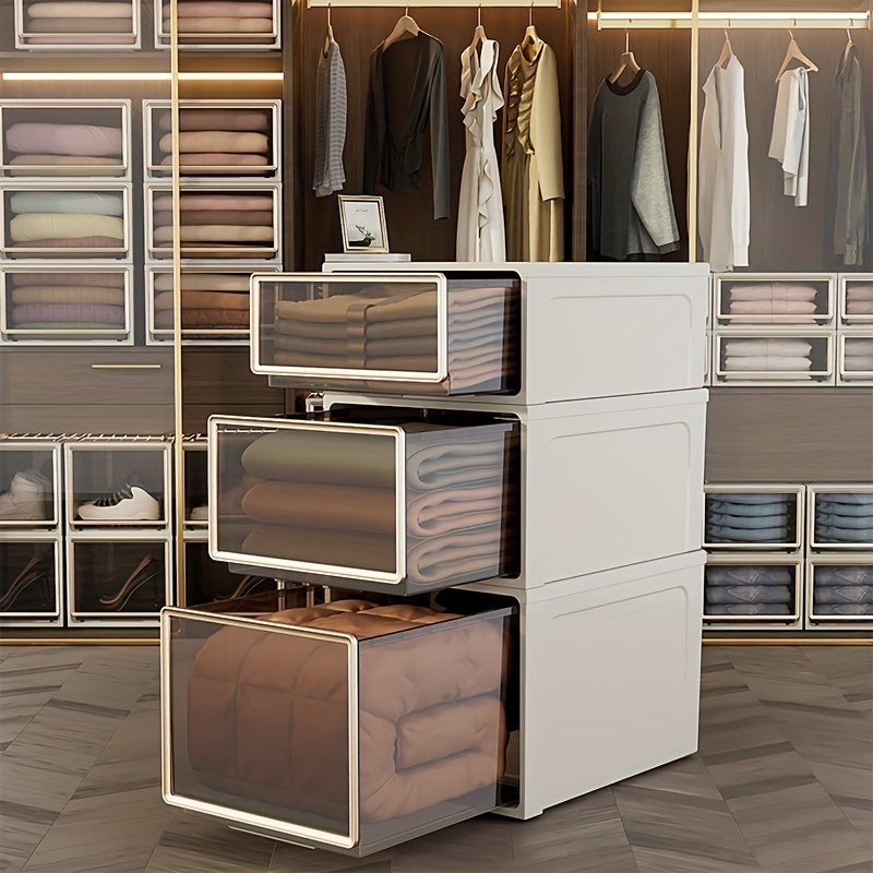 Foldable Storage Box Bedroom Clothes Finishing Storage - Temu