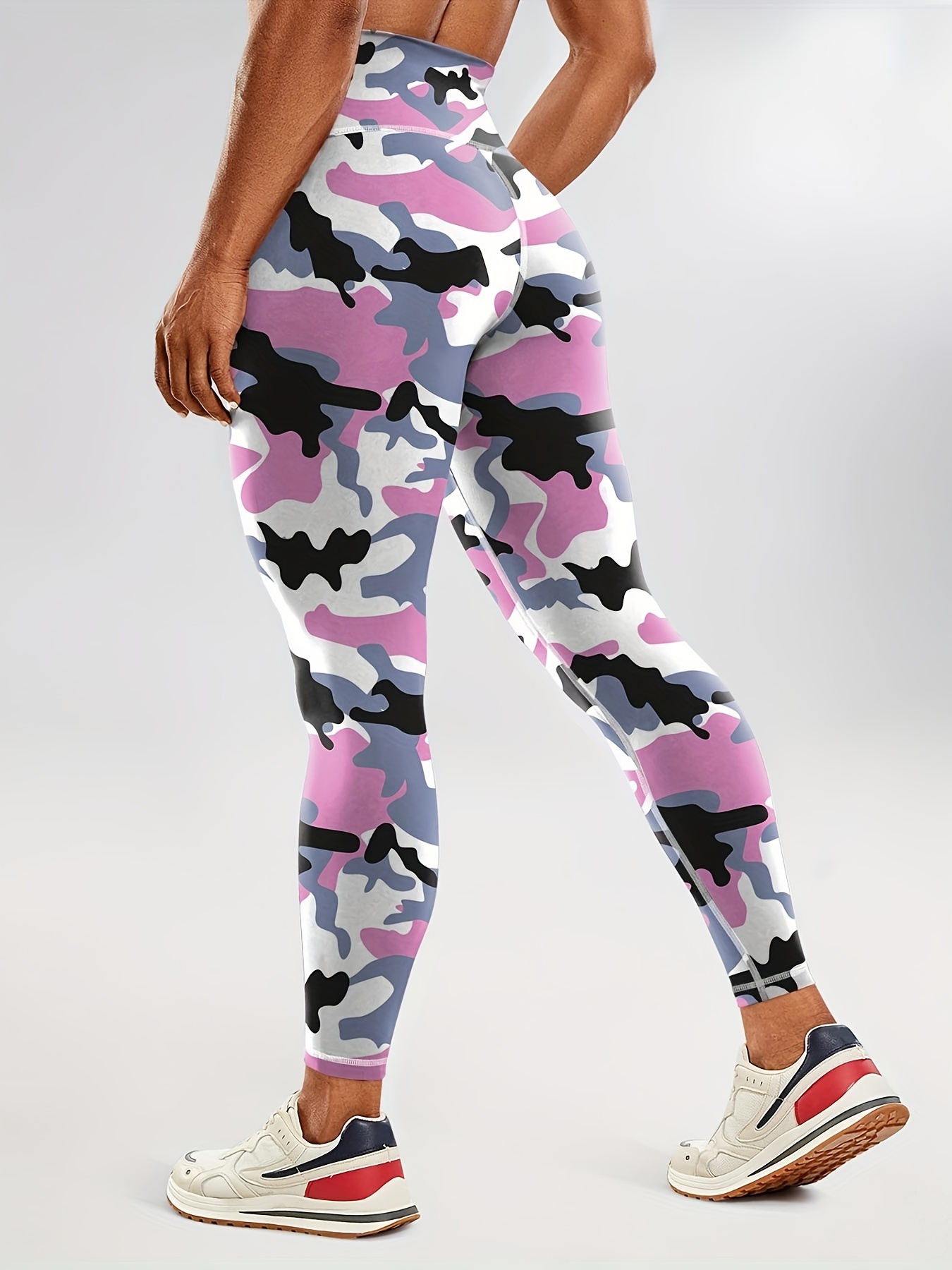 Camouflage Print Tummy Control Yoga Leggings