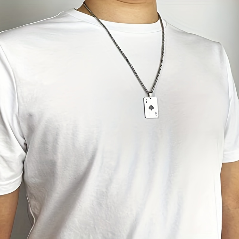 Ghost Silver Dog Tag Chain Necklace