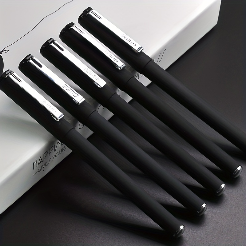 5pcs Cloud Shaped Soft Press Exam Black Pens, 0.5mm Black Ink