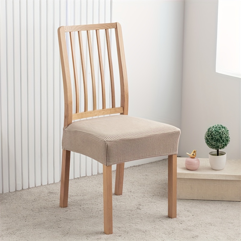 Fundas protectoras de asiento para sillas de comedor, fundas elásticas con  lazos para sillas de comedor y cocina