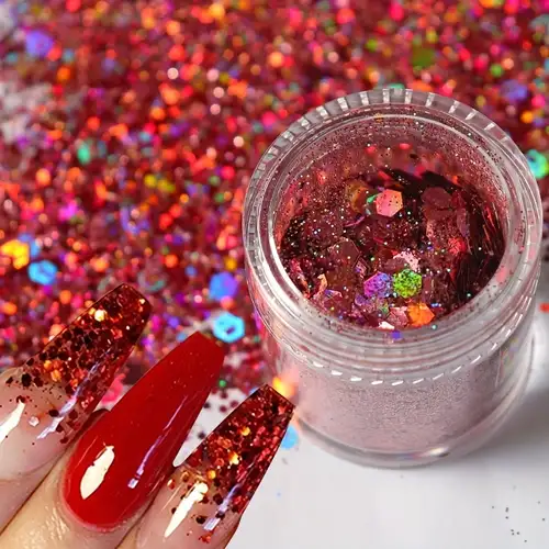 Multi Glitter Mix Holographic festival face body nail art confetti gel  Cosmetic