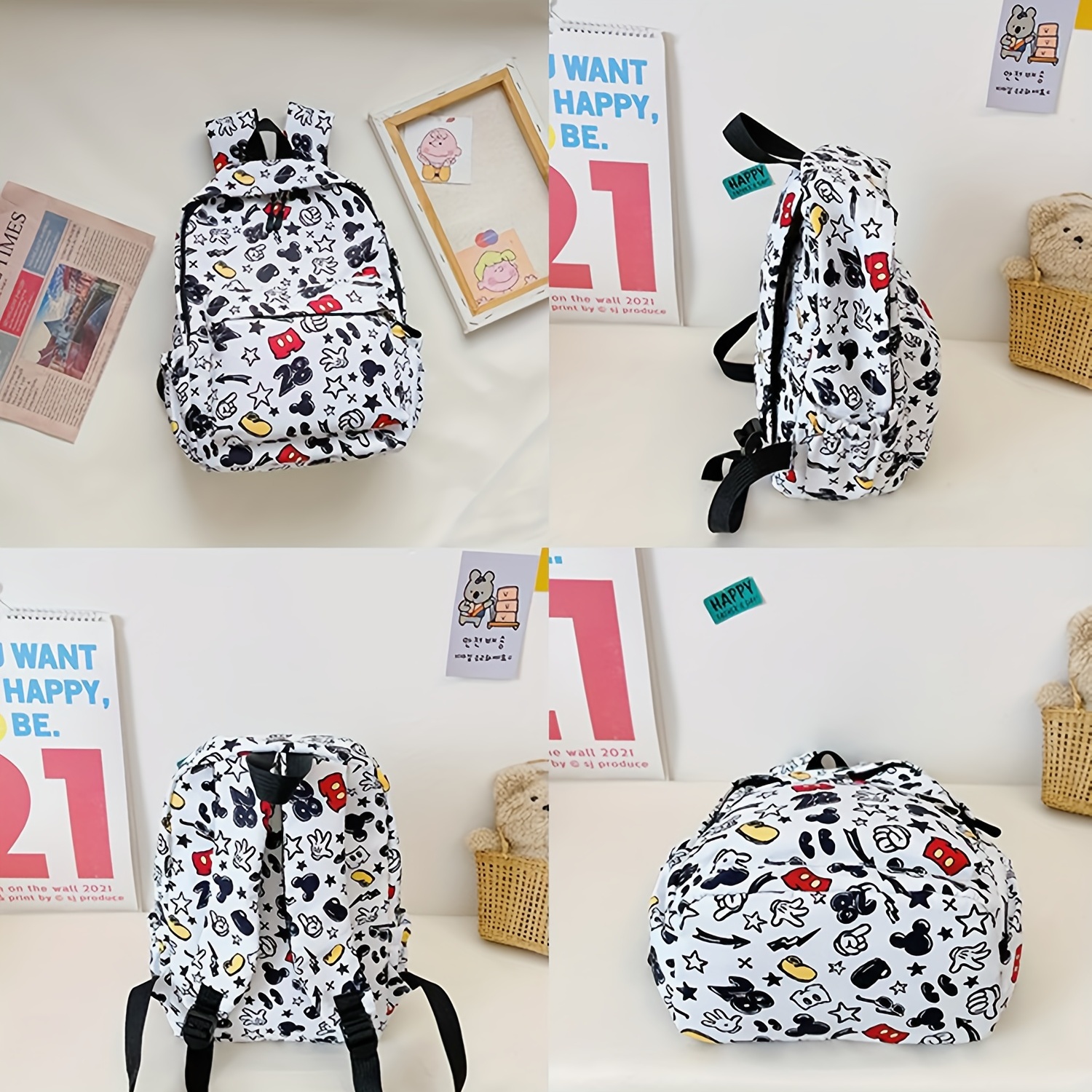 Cartoon Waterproof Lightweight Backpack School Bag