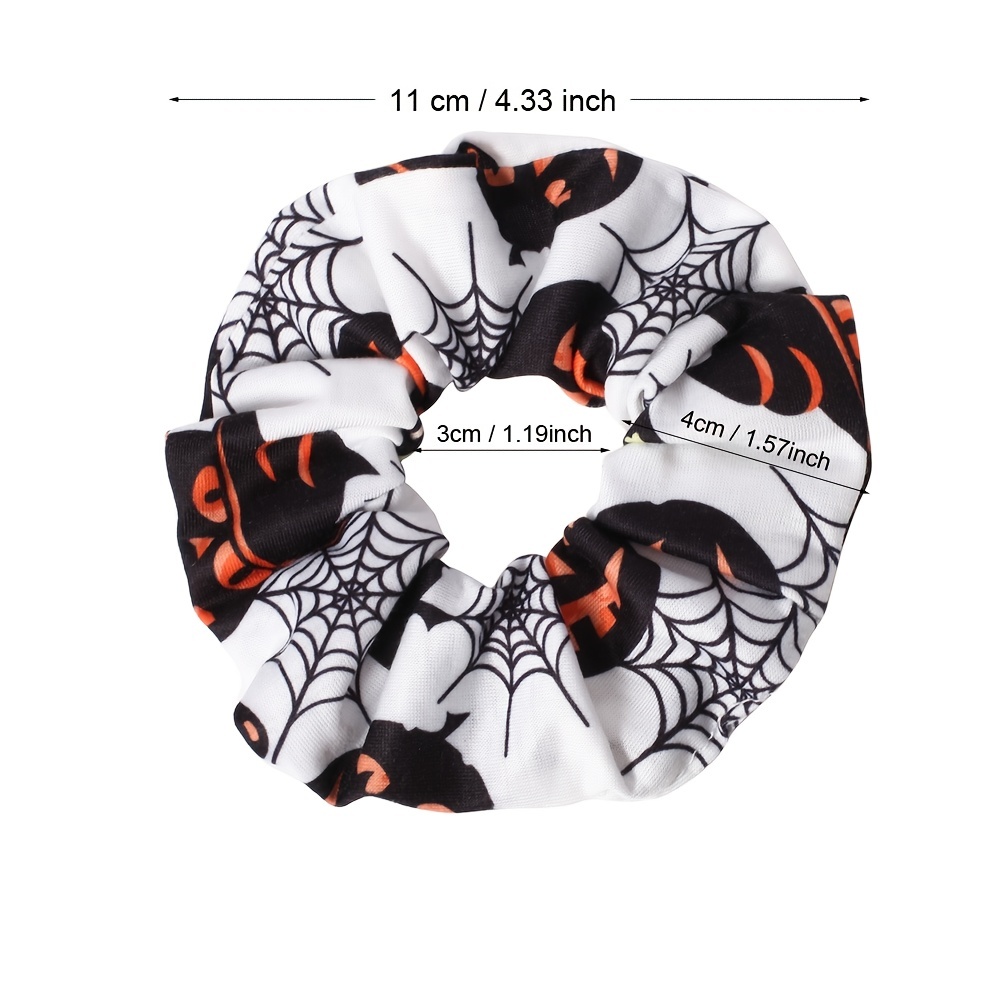 Halloween Hair Scarves Tie Pumpkin Skull Pattern Hair Ring Ponytail Holder  Hair Rope Women Girls Hair Accessories - Temu Bulgaria