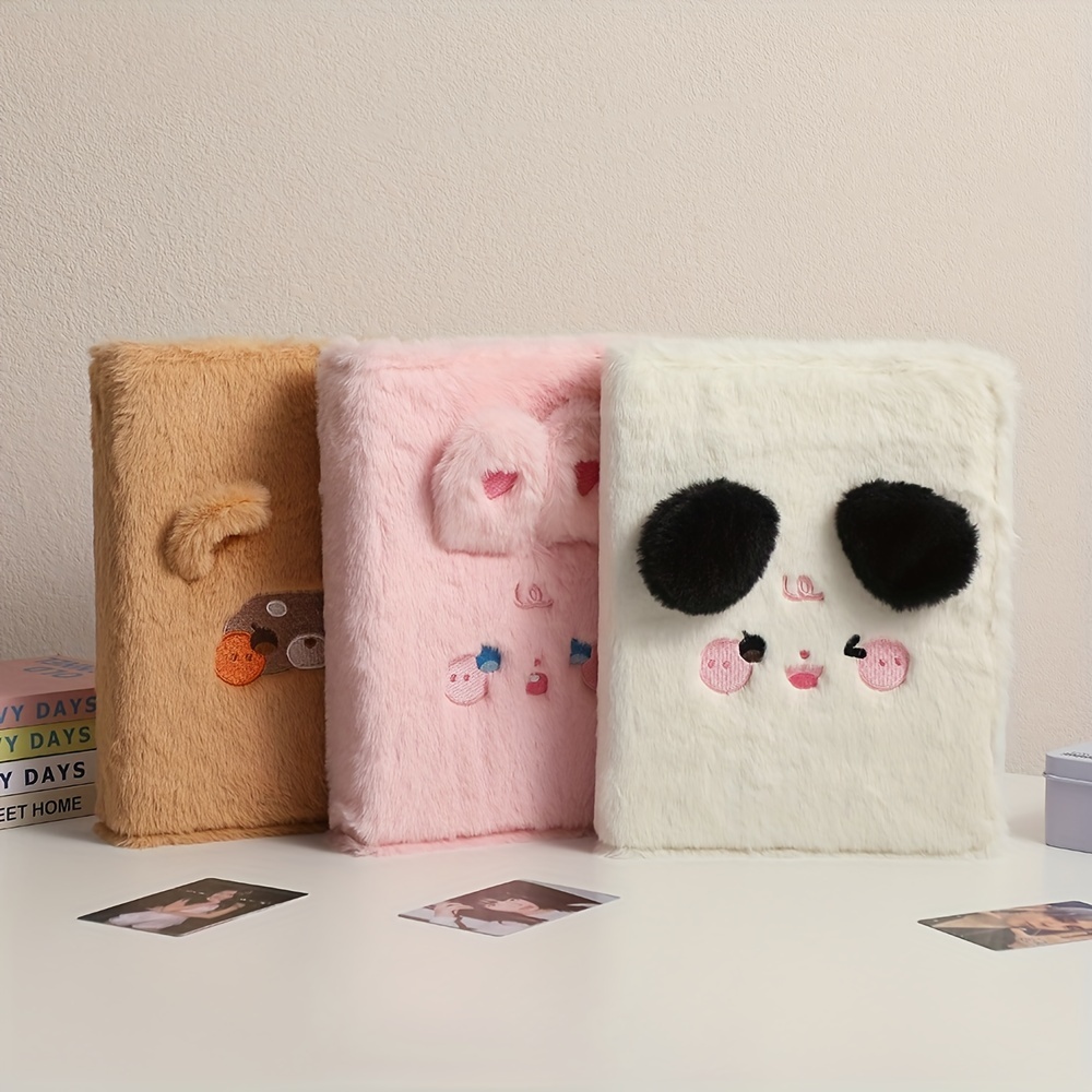 

Cute Cartoon Animal Card Binder Set - Embroidered Photo Album For Storing Your Precious Memories!