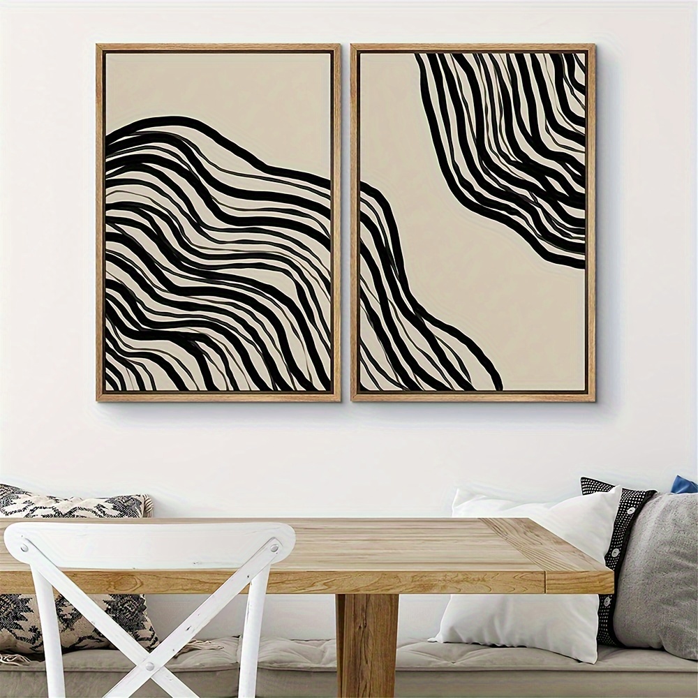 Abstract Spiral Painting Black And White Paintings On Canvas 30x40