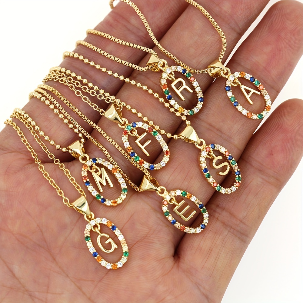 Fashionable Vintage Golden Letter Copper Alloy Necklace - Temu