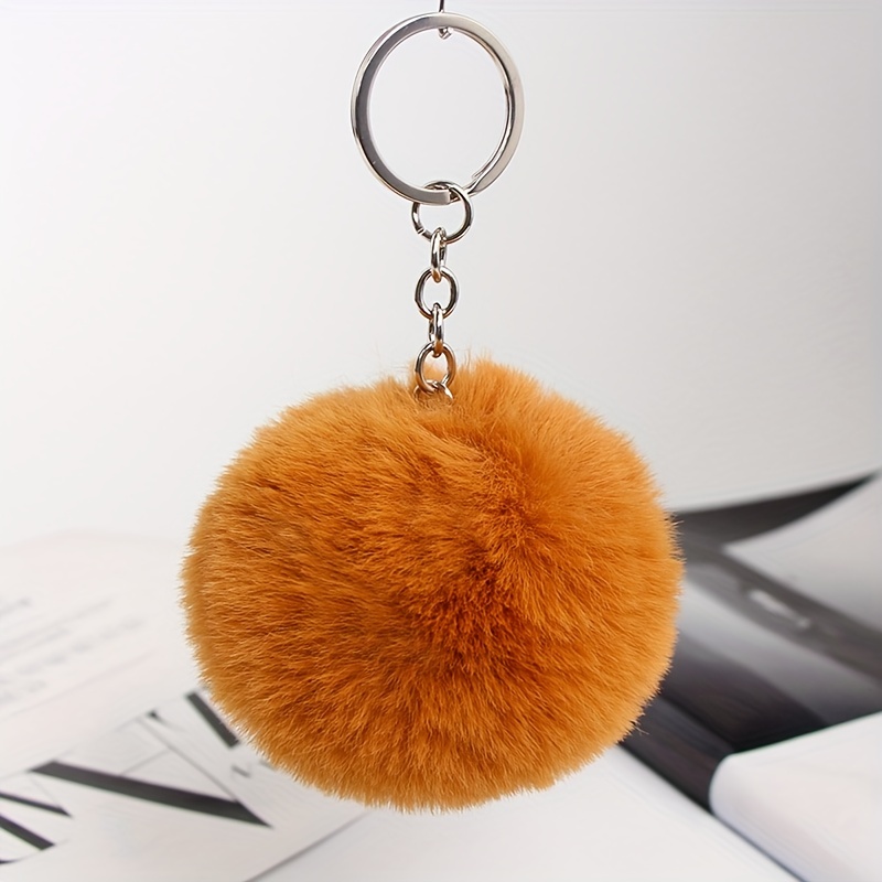 1 3pcs Heart Pom Pom Keychain Cute Plush Key Chain Ring Purse Bag Backpack  Charm Car Hanging Pendant Women Girls Gift, Shop The Latest Trends