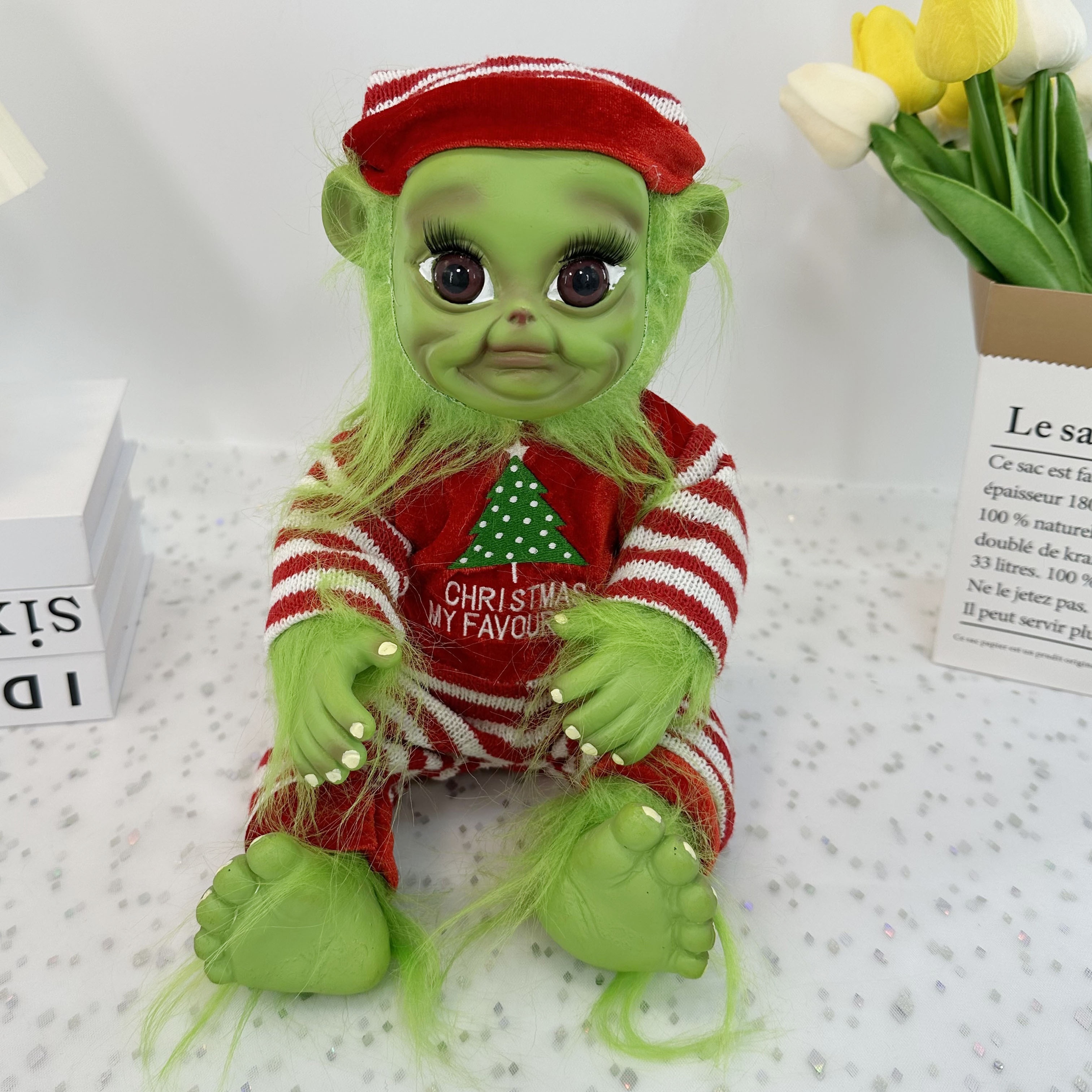 Christmas Plush Doll Green Monster Doll Suitable Christmas - Temu