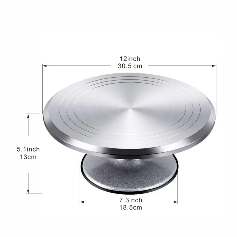 Aluminium Alloy Revolving Cake Stand, Rotating Cake Turntable For Cake,  Cupcake Decorating Supplies, Holiday Party Supplies - Temu Republic of Korea