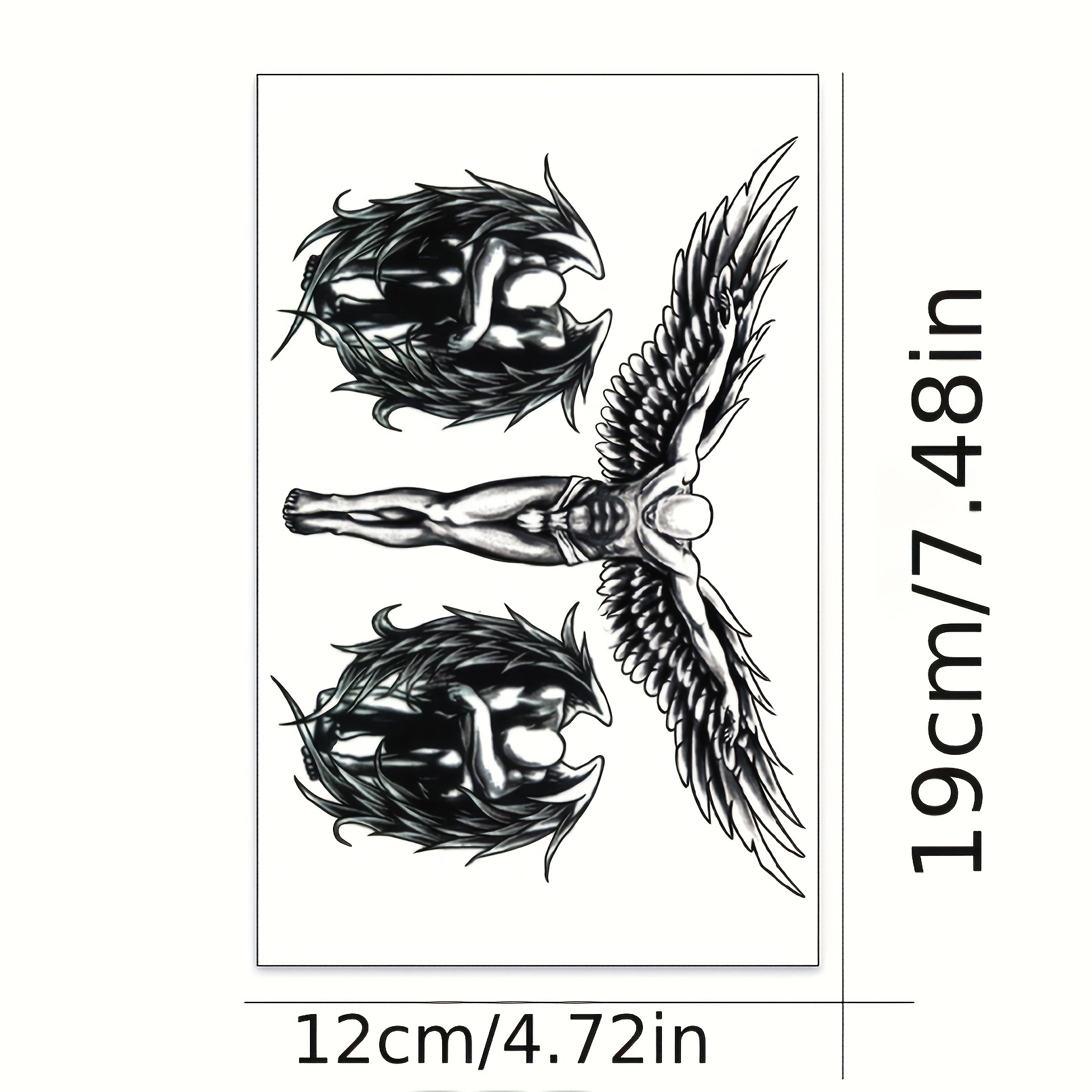 12 X 19cm Removable Waterproof Temporary Tattoos Body Art Stickers