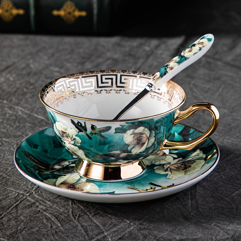 Porcelain Coffee Cup and Saucer Set European Style Delicete Ceramic Tea Cup