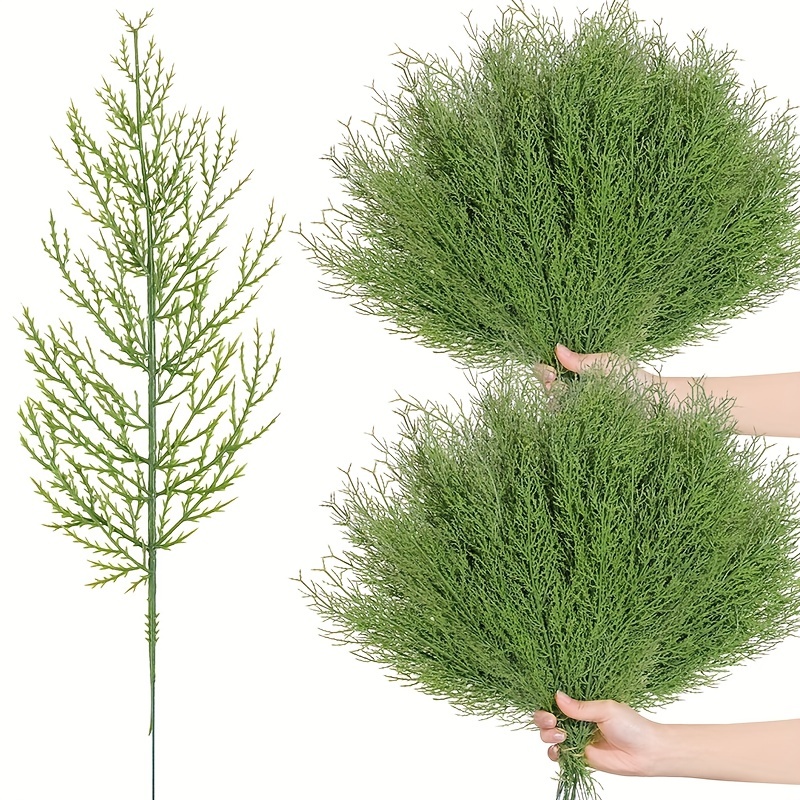 

10pcs Christmas Decorative Flowers Artificial Pine Branches Fake Green Plant Pine Leaf Picks Diy Wreath Crafts
