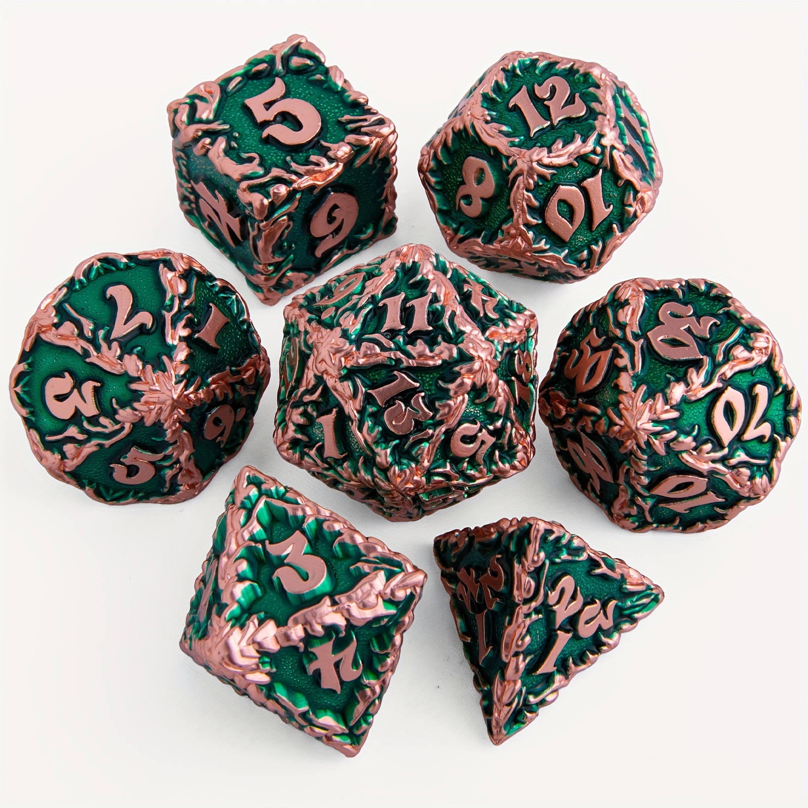 Set di dadi in metallo rame puro da 7 pezzi DND, dadi Cthulhu utilizzati  per i giochi di ruolo di dunge Dragon - AliExpress
