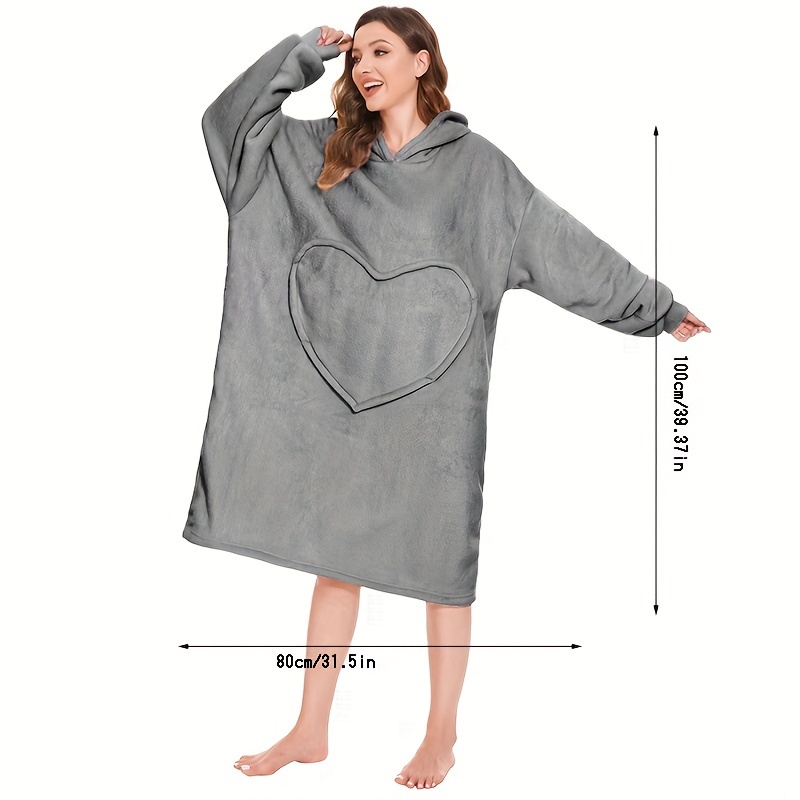 Hoodie Wearable Blanket Women Men Oversized Flannel Blanket - Temu