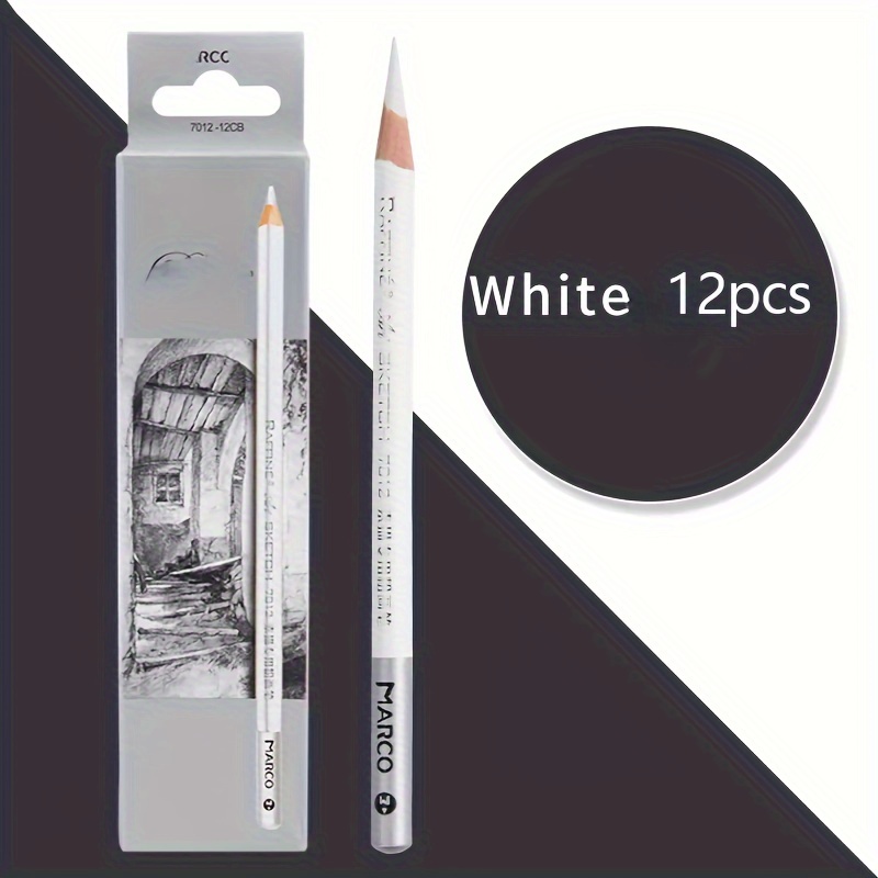 White Charcoal Pencil Set for Sketching Brown Sketch Charcoal Pencils  12pcs/set