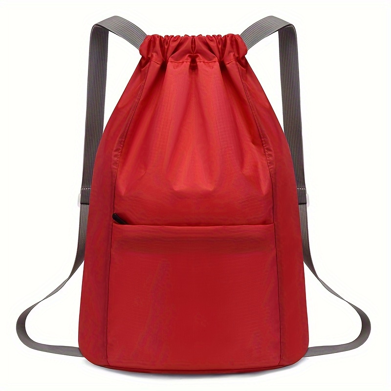TEMU 1pc Large Capacity Backpack Pouch Organizer Drawstring Bag Outdoor Sports Swimming Bag Toiletry Bag