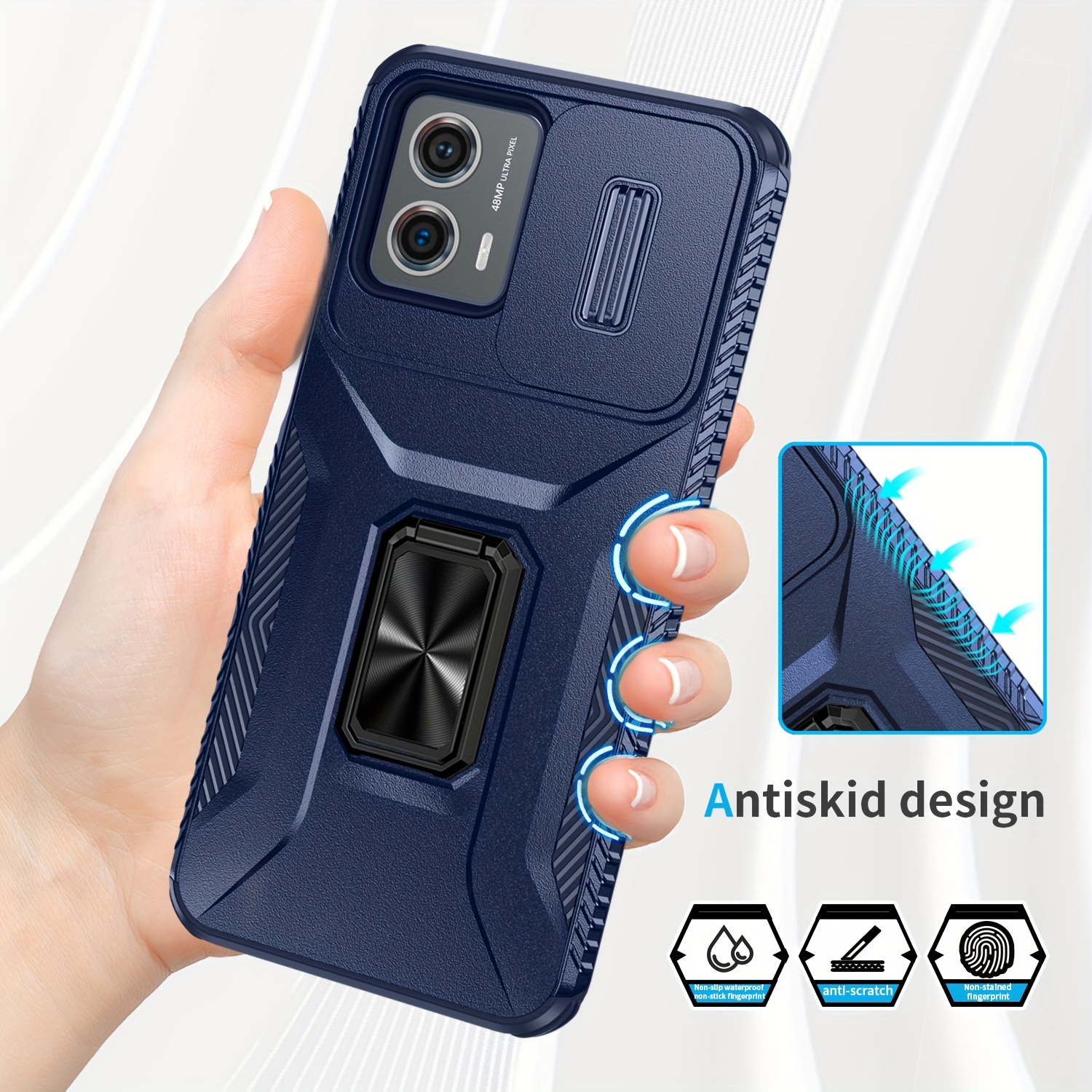 Moto G73 5G Case Support Ring and The ns Protector - Dealy