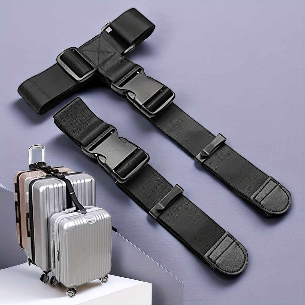 2 Pack Luggage Straps With Locks Suitcase Straps Travel Accessories Luggage  Belt Non Slip Adjustable Case Straps With Luggage Labels Bag Straps For Tr  
