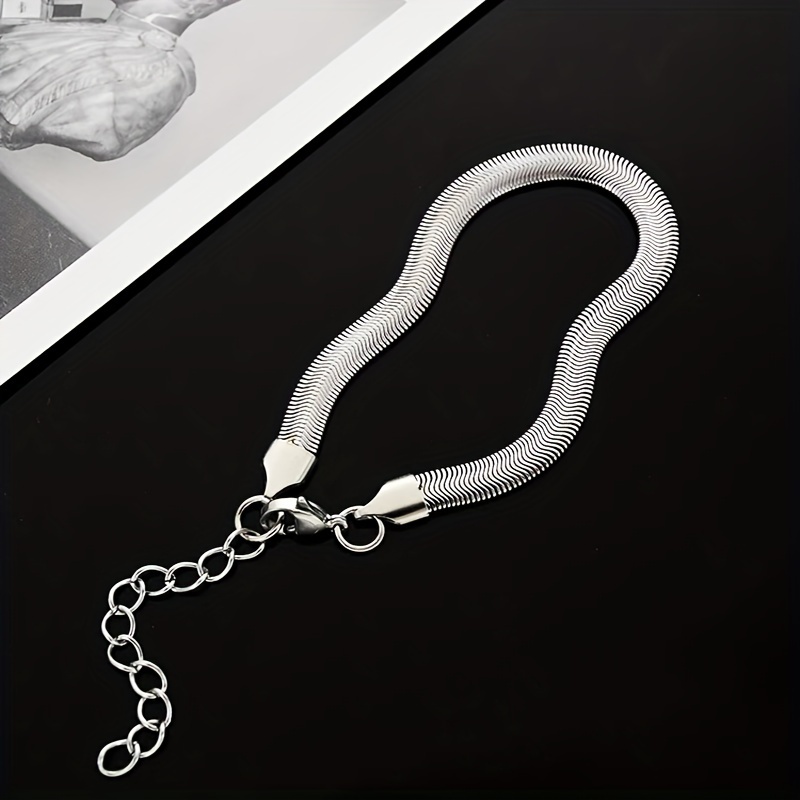 Men's Hypoallergenic Silver Plated Bracelet Classic Soft - Temu