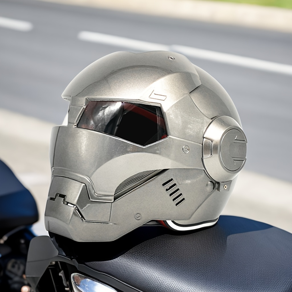 Casco integral de motocicleta con orejas de gato para hombres y mujeres,  casco de motocicleta ATV todoterreno con viseras abatibles, casco de