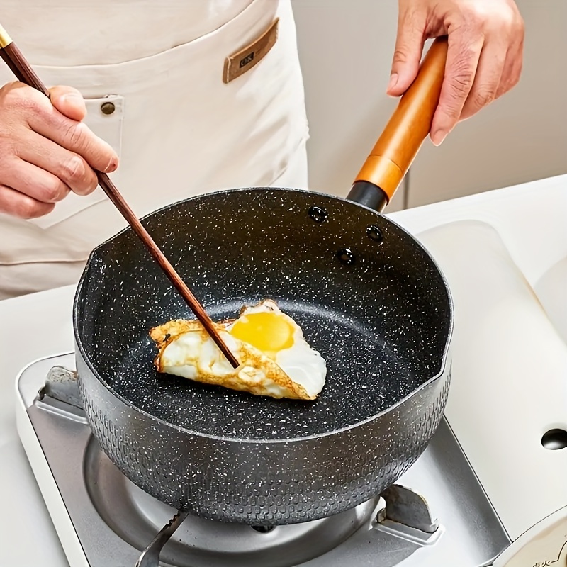 Non stick Square Frying Pan With Wooden Handle Perfect For - Temu