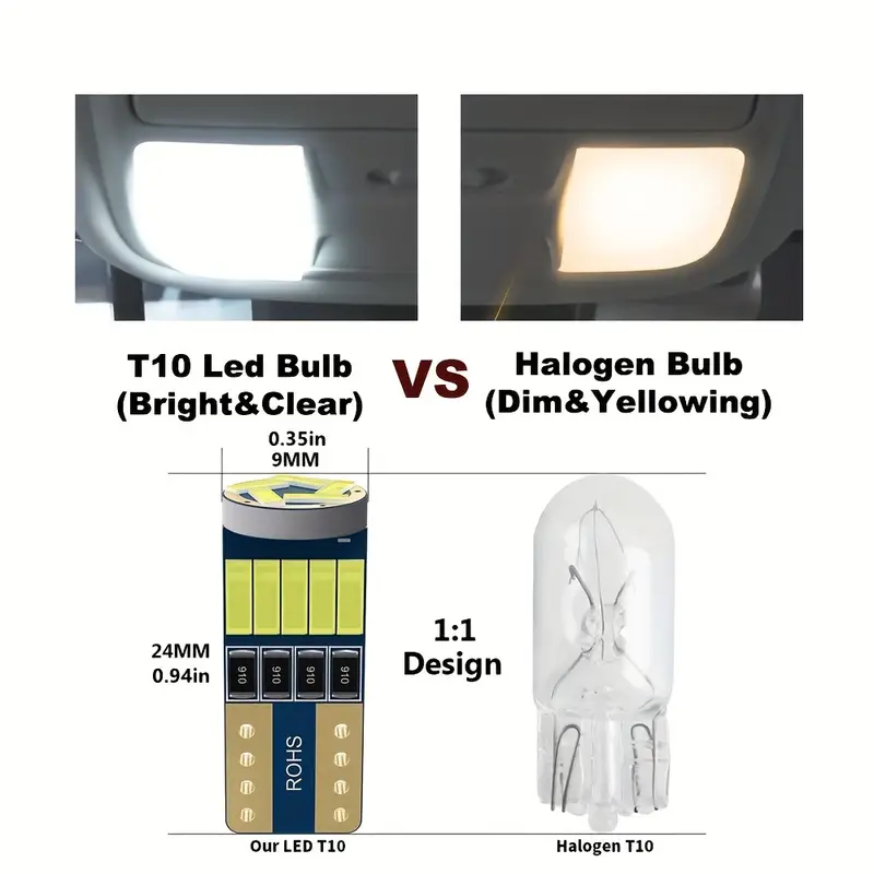 Led T10 W Bulb Car Led Signal Light 501 194 Bulbs License - Temu