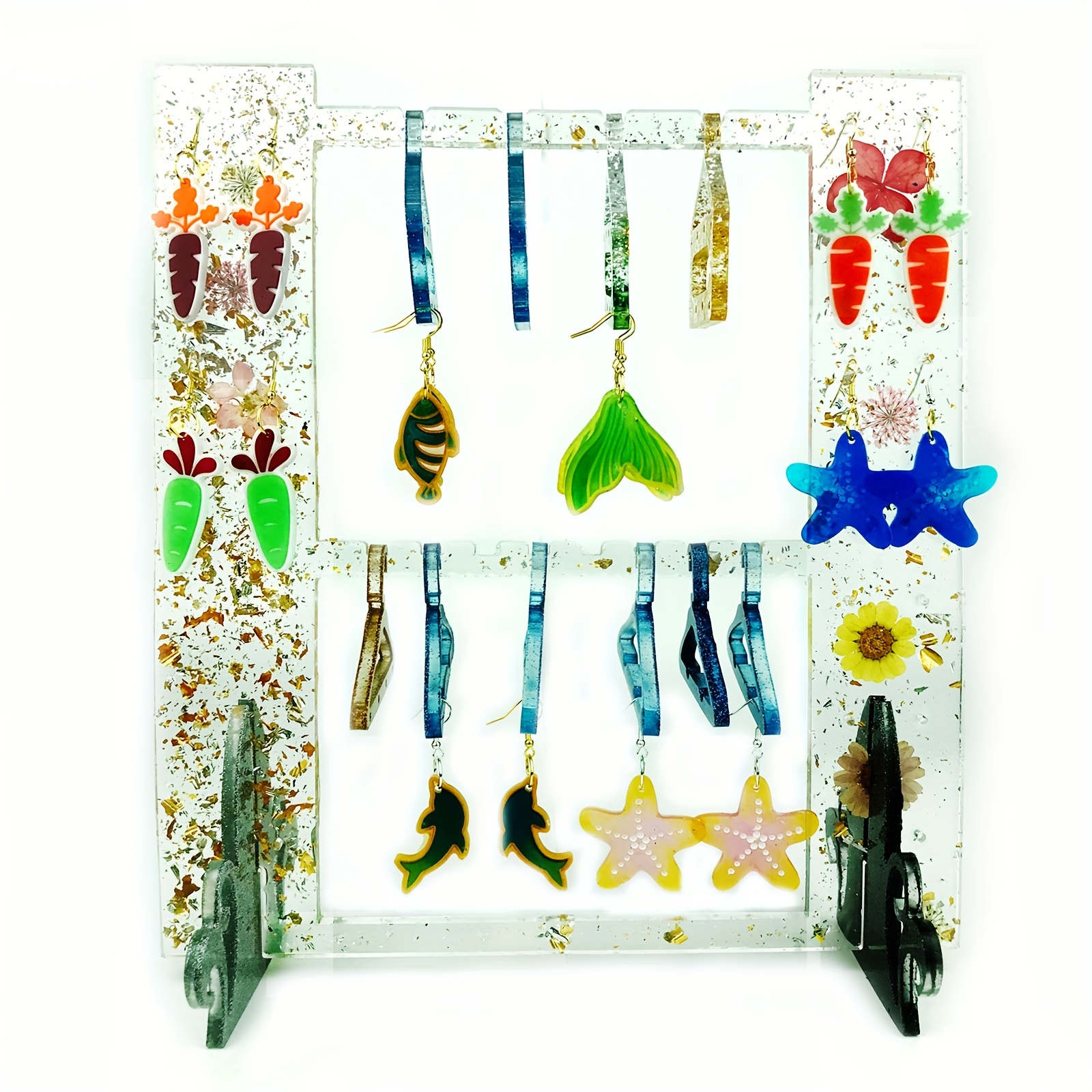 Epoxy Resin Molds for Jewelry Organizer Display and Earring Holder