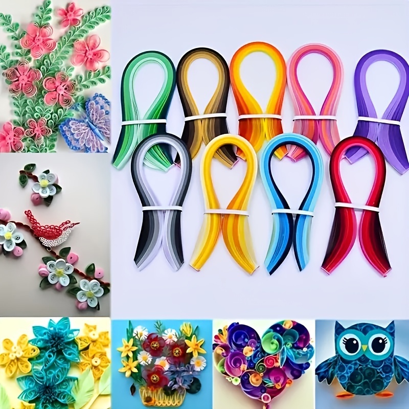 9 Colors 900 Strips Quilling Paper Kit,quilling Paper Set Art Strips For  Diy Craft Christmas Gifts.5 Mm Width And 39 Cm Length.