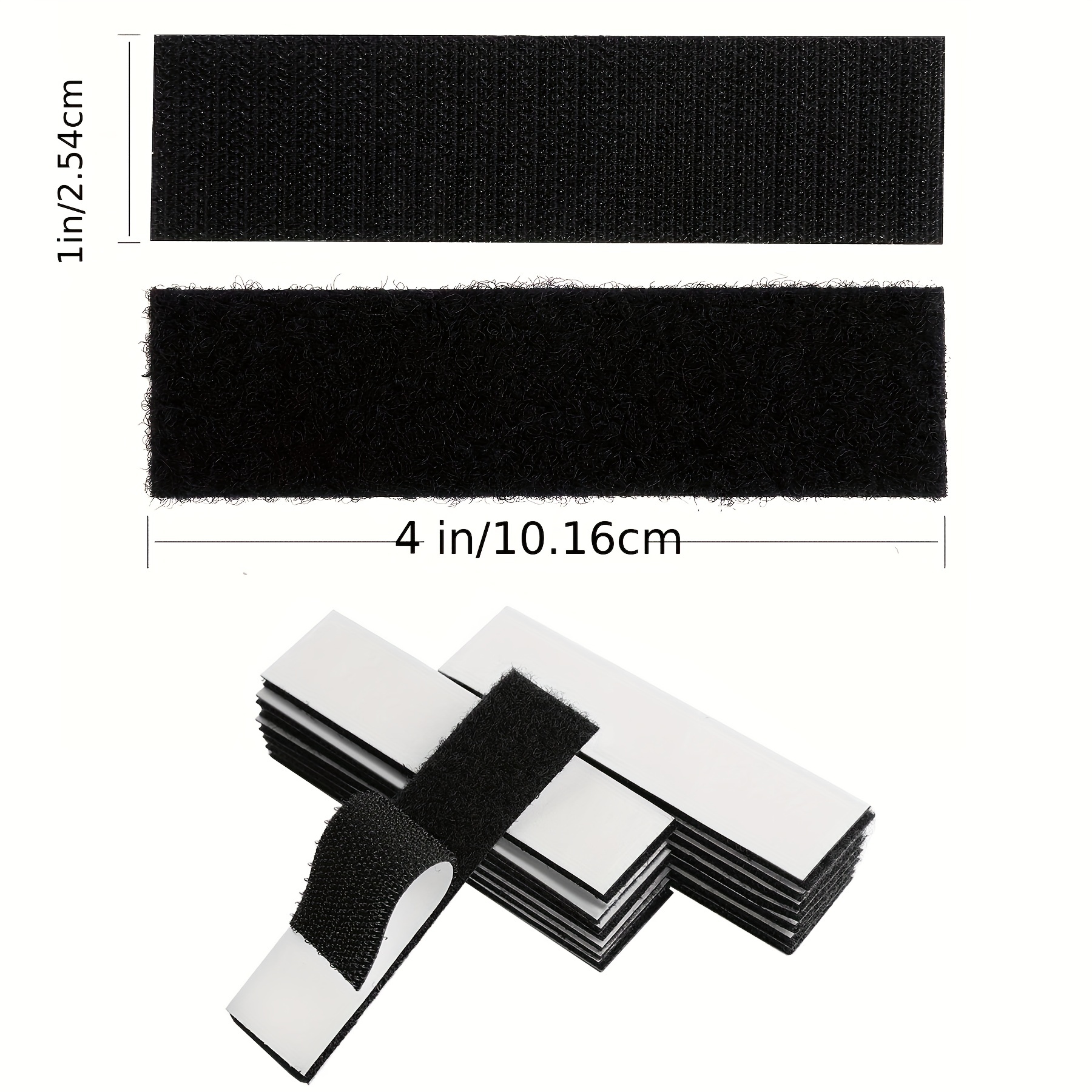 Hook and Loop Strips 1X4 Inch 25 Sets Double Sided Tape
