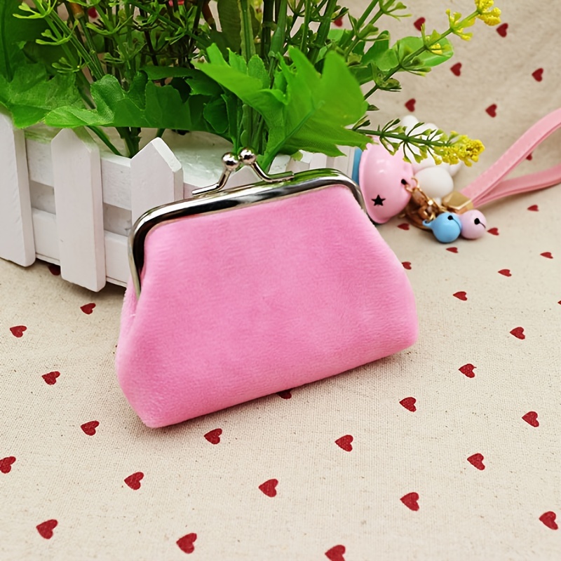 Mini Vintage Clutch Purse, Kiss-lock Coin Purse, Clutch Solid Color Wallet,  Versatile Storage Bag - Temu