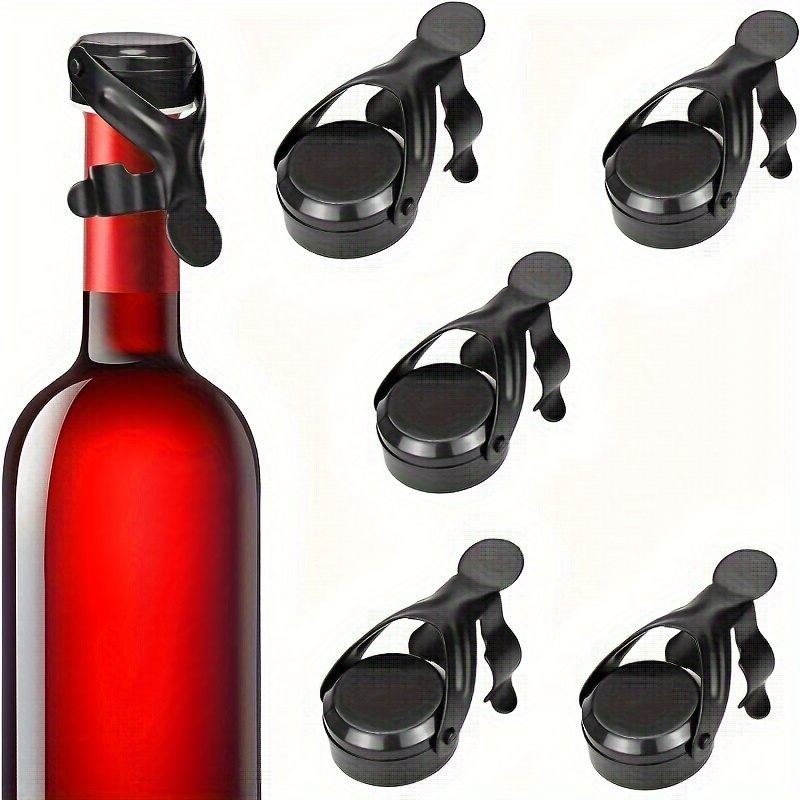 Tapones de vino, 6 tapones de silicona para botellas, tapón manual  expandible para botella de bebidas, corcho para botella de vino, crea un  sello