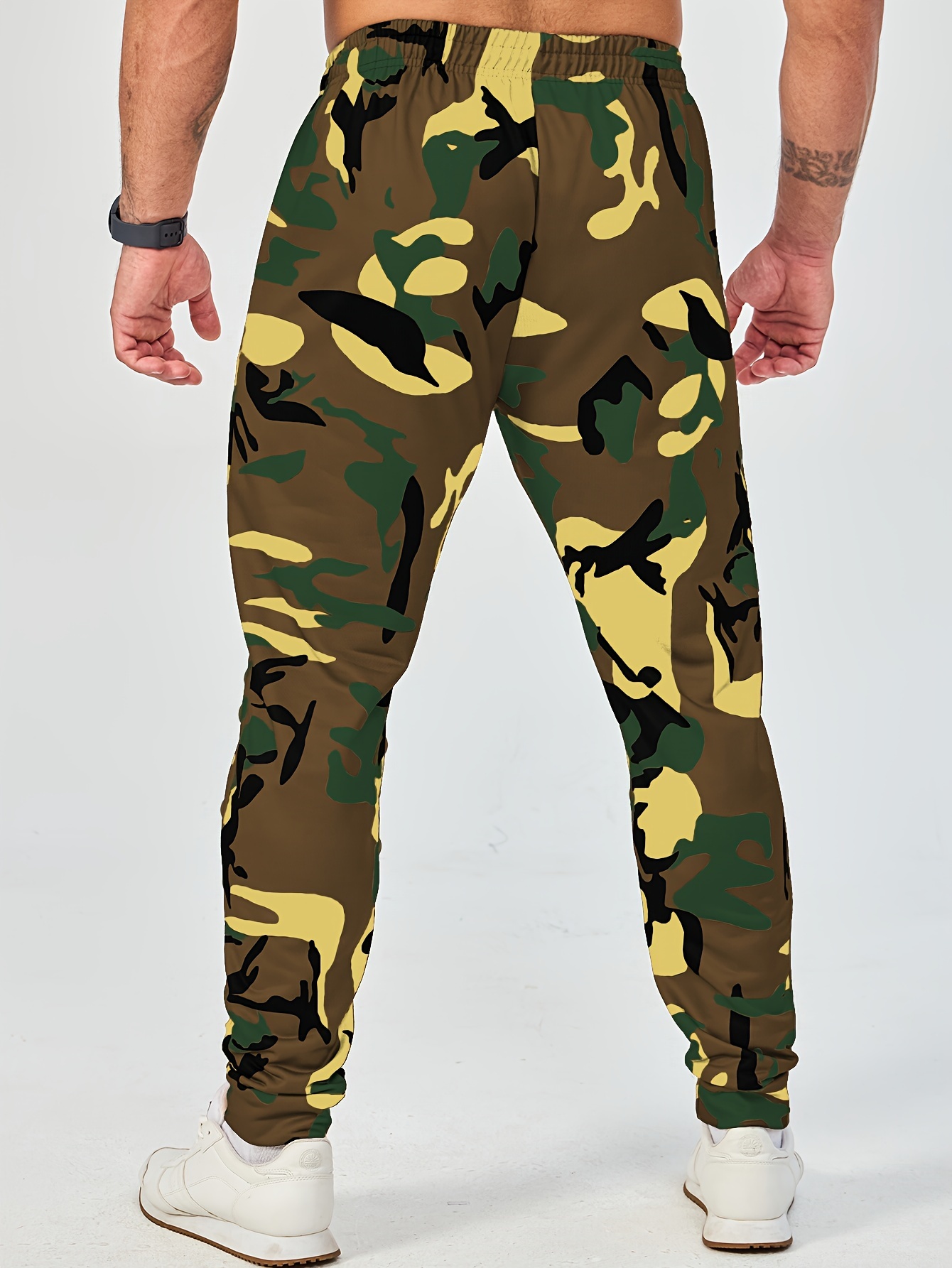 Stylish Camo Drawstring Sweatpants Loose Fit Pants Men's - Temu