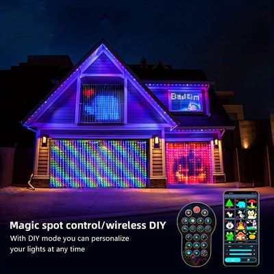 smart curtain string lights app controlled 400 led diy hanging fairy light pattern and text programmable music sync with remote waterproof smart christmas lights outdoor indoor holiday decorations