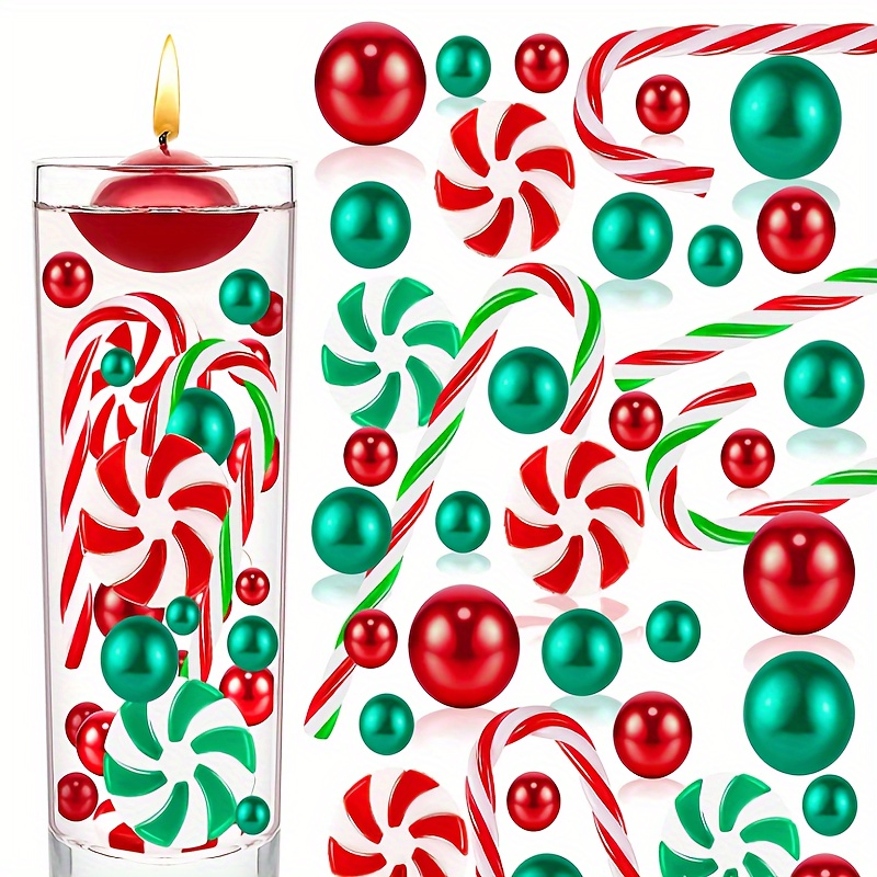 Prêt, Joyeux Noël ! Kit De Décoration De Remplissage De Vase De Noël, Bougie  Flottante À Eau