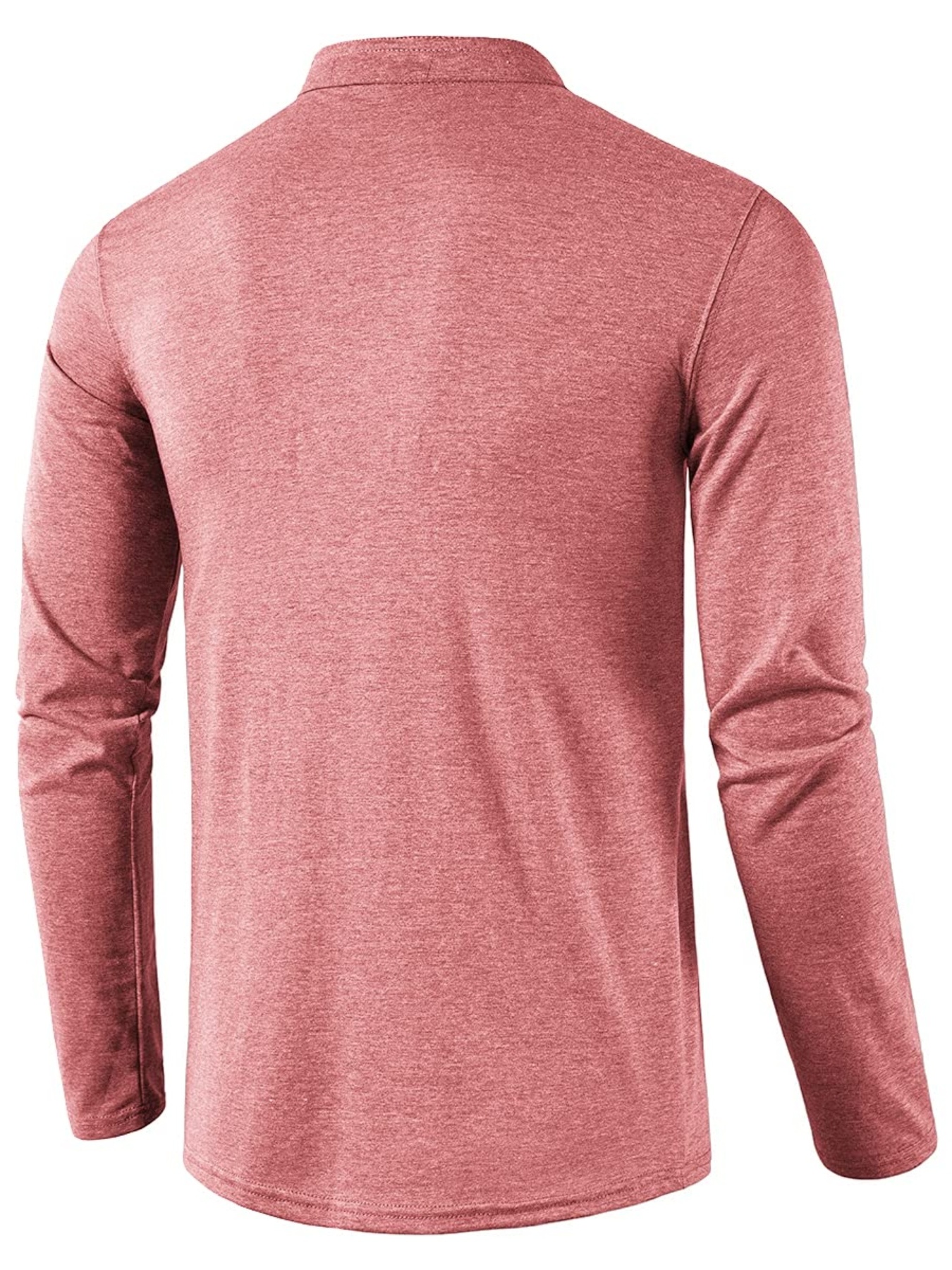 Men's Long Sleeve Henley Shirt Regular Fit Button V neck T - Temu