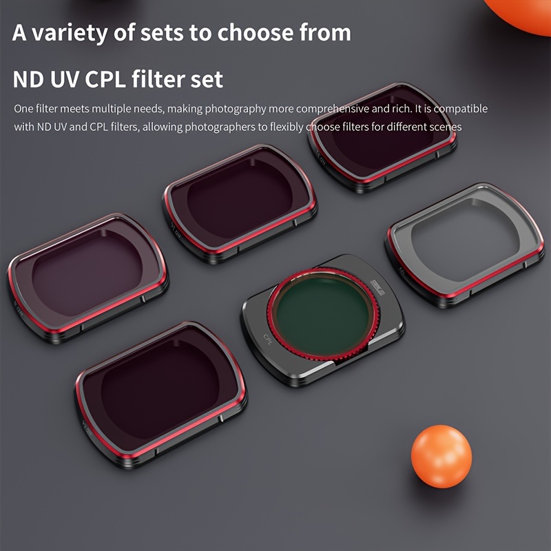 * ND Filters Set For DJI Osmo Pocket 3 Creator Combo Accessories - 6 Packs  CPL,, ND 8, ND 16, ND 32, ND 64, ND 256 (Magnetic)(Aluminum Version)