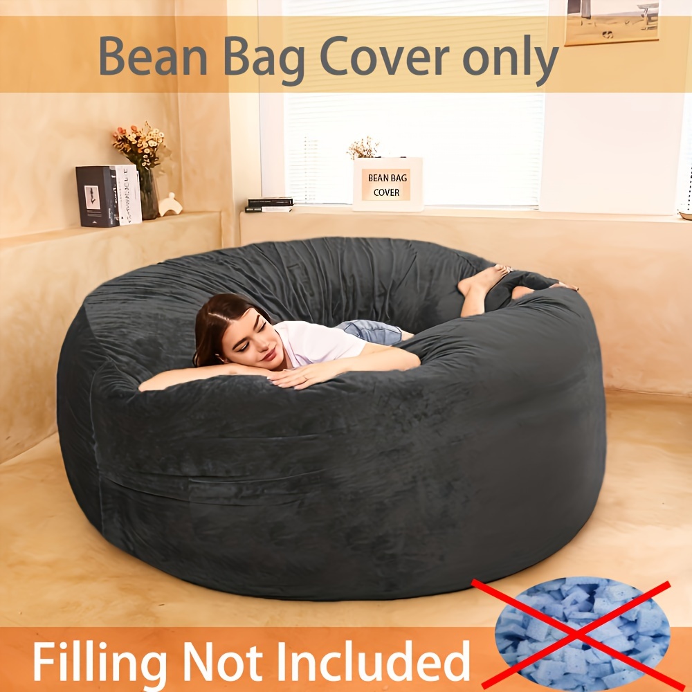 Crocodile Pattern Bean Bag Chair Cover Large Circular Soft - Temu