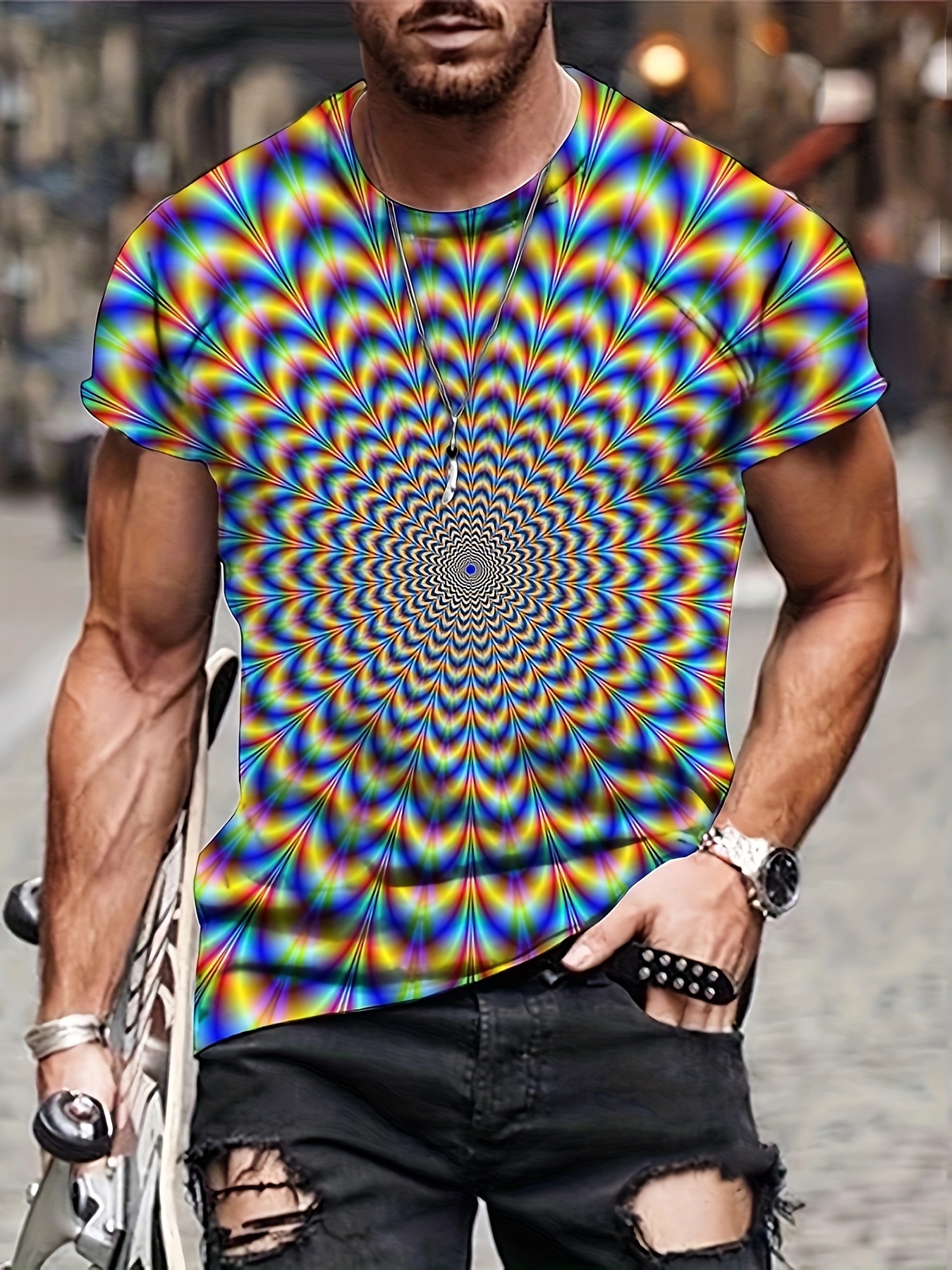 Men Illusion Shirts - Temu