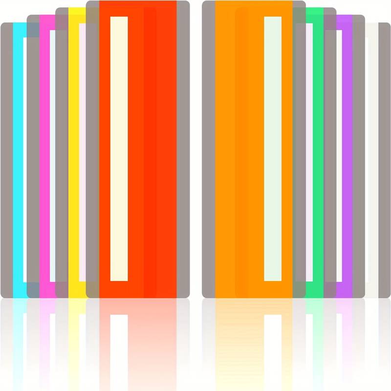 Adhd Ruler Tracker For Kids 8PCS Guided Reading Highlight Strips, Colored Overlay ...