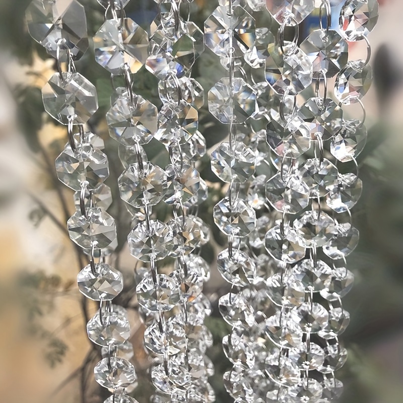 Party Crystal Decorations 66 FT Crystal Garland Strands 14mm Clear