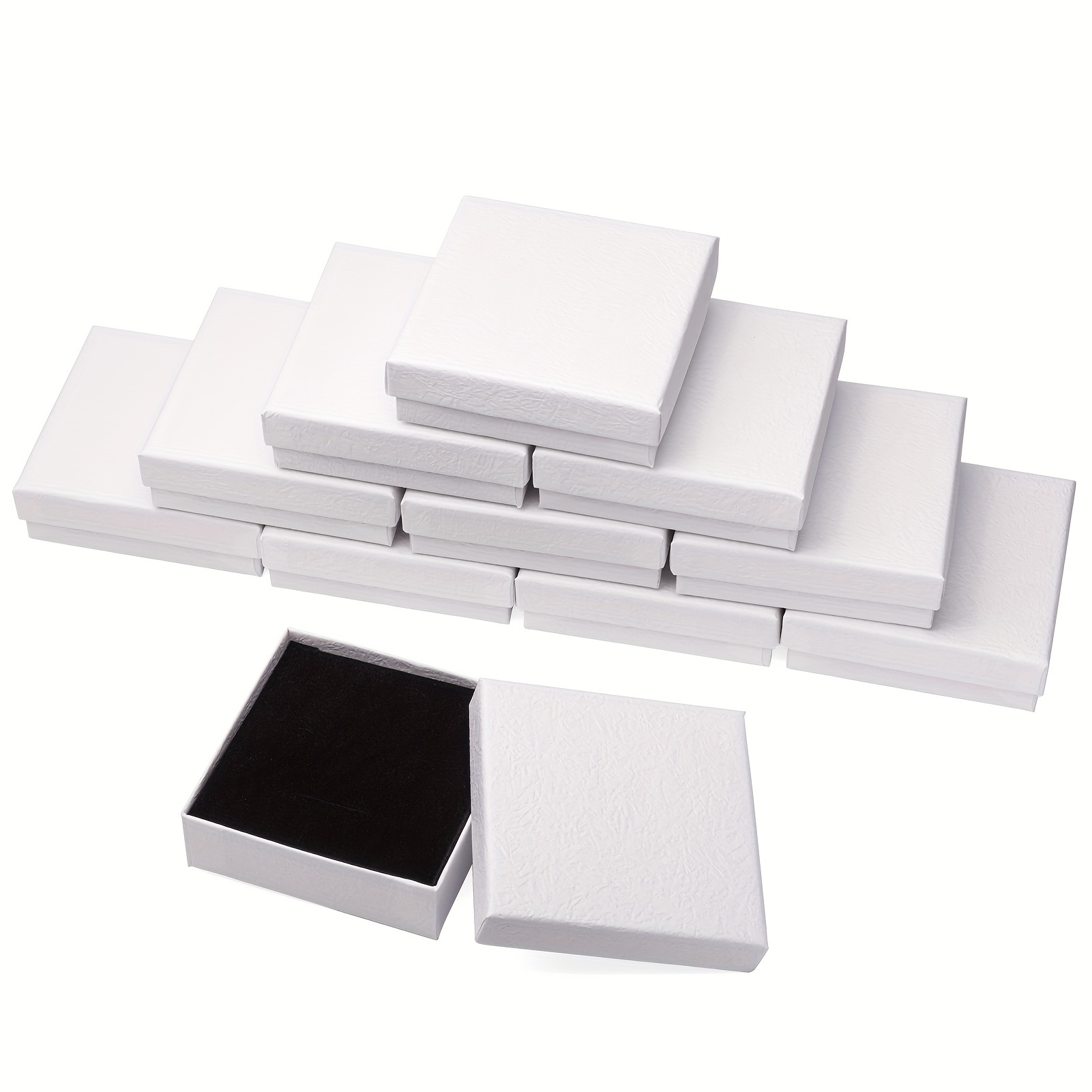 

18pcs Jewelry Paper Gift Box White Square Cardboard Necklace Bracelet Earrings Gift Box For Jewelry Gift Wrapping Jewelry Packaging Box