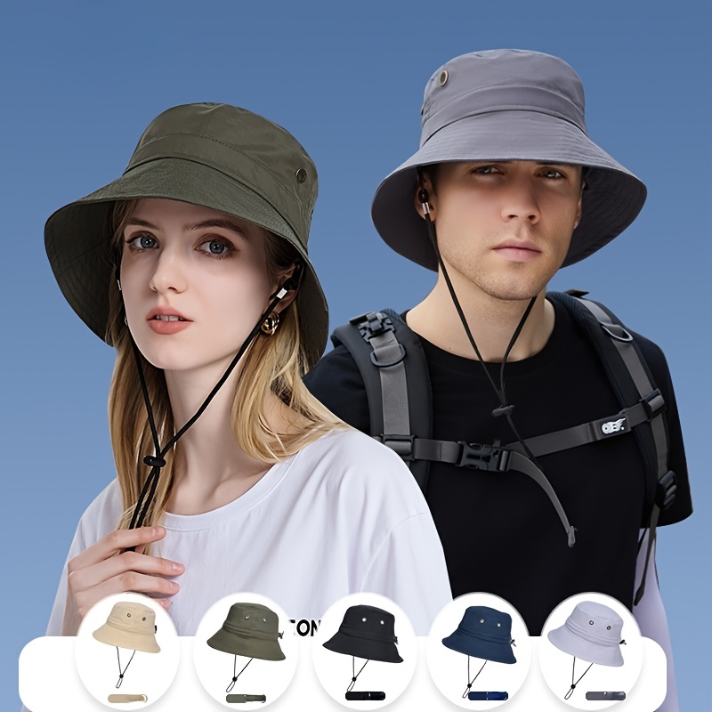 Women's Sporty Adjustable Bucket Hat Wide Brim Sunshade - Temu