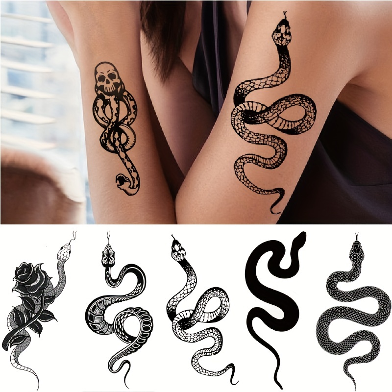 snake skeleton tattoos