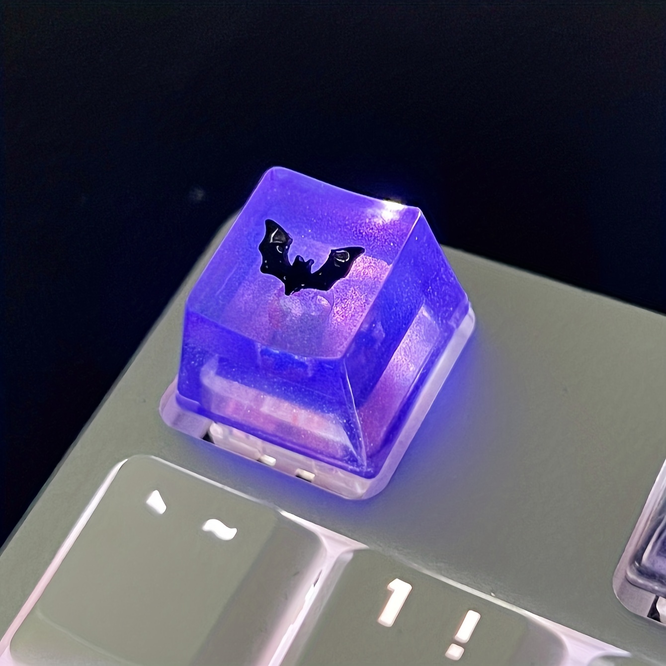 1pc Cute Multicolor Abs Resin Cherry Blossom Key Cap Compatible With  Mechanical Keyboard Accessory, Translucent & Scratch-resistant