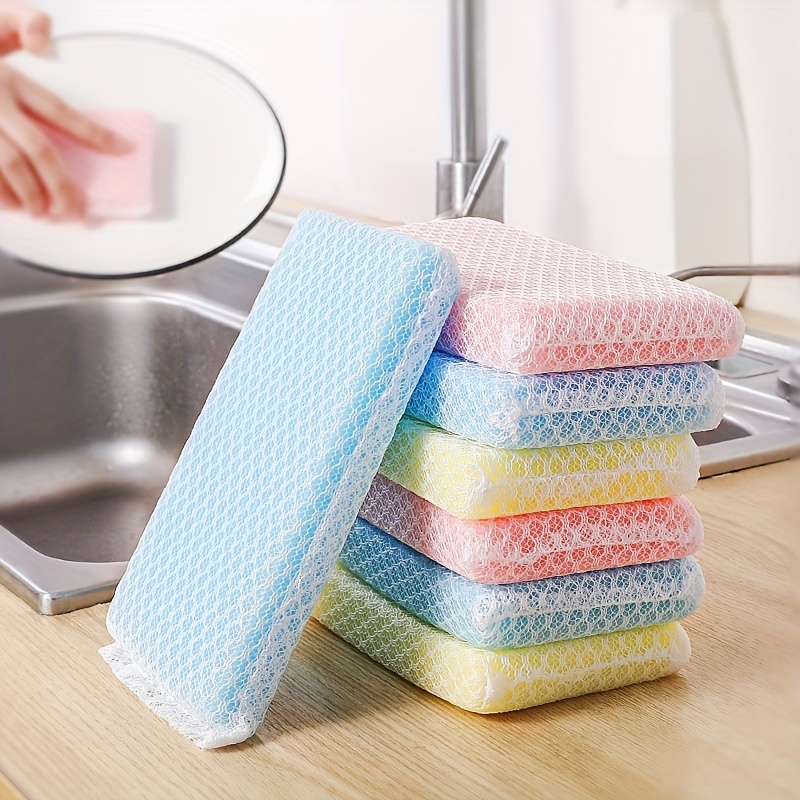SCRUBIT Esponjas de limpieza resistentes – Esponja para lavar platos junto  con una almohadilla resistente – Ideal para limpiar cocina, platos, baño –
