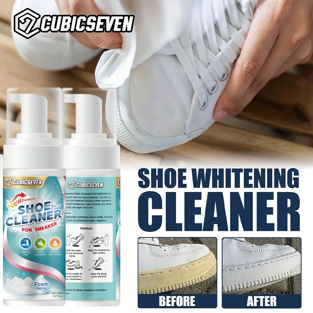 Sneaker Cleaning Set (5.07oz Shoe Trainer Cleaner & 1PC Shoe Brush & 1PC  Microfiber Cleaning Cloth & 1PC Brightening Shoe Polish) Sneaker Cleaner  Prof